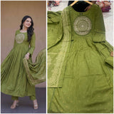 Festive Wear Rayon Cotton Ethnic Suit Set