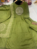 Festive Wear Rayon Cotton Ethnic Suit Set