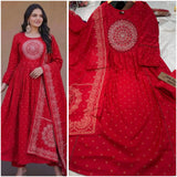 Festive Wear Rayon Cotton Ethnic Suit Set