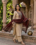Jaipuri Cotton Kurta Pant Dupatta Set for Women
