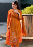 Premium Cotton Printed Kurti Pant Dupatta Set with Handwork