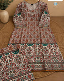 Ajrakh Print Pure Cotton Kurti & Palazzo Set for Women