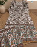 Ajrakh Print Pure Cotton Kurti & Palazzo Set for Women