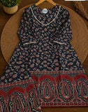 Ajrakh Print Pure Cotton Kurti & Palazzo Set for Women