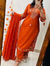Premium Cotton Kurti Pant Dupatta Set with Hand Embroidery & Cutwork