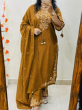 Premium Cotton Kurti Pant Dupatta Set with Hand Embroidery & Cutwork