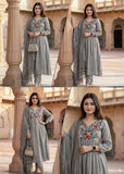 Hanshika Viscose Chinon Kurti Pant Dupatta Set