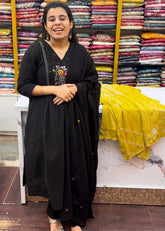 Premium Cotton Kurti Pant Dupatta Set