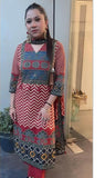 Heavy Cotton Kurti Pant Dupatta Set with Sequence Work