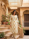 Pure Jaipuri Discharge Print Kurti Pant Set