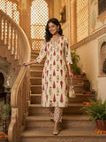 Pure Jaipuri Discharge Print Kurti Pant Set