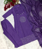 Premium Cotton Anarkali Kurti Pant Dupatta Set