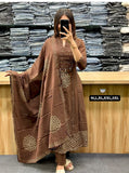 Premium Cotton Anarkali Kurti Pant Dupatta Set