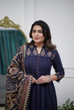 Premium Cotton Anarkali Kurti Pant Dupatta Set