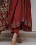 Premium Cotton Anarkali Kurti Pant Dupatta Set