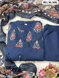 Premium Cotton Anarkali Kurti Pant Dupatta Set