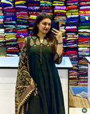 Premium Cotton Anarkali Kurti Pant Dupatta Set