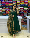 Premium Cotton Anarkali Kurti Pant Dupatta Set