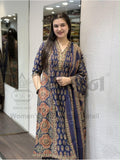 Women's Ethnic Premium Cotton Kurti Pant Dupatta Set