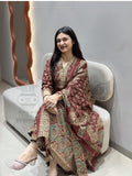 Women's Ethnic Premium Cotton Kurti Pant Dupatta Set