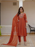 Elegant Straight Kurti Pant Dupatta Set