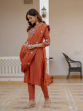 Elegant Straight Kurti Pant Dupatta Set