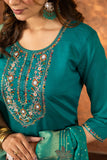 Elegant Straight Kurti Pant Dupatta Set
