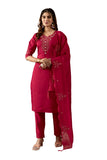 Elegant Straight Kurti Pant Dupatta Set