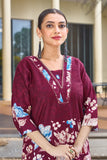 Elegant Festive Cotton Co-Ord Set with Handwork