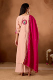 Elegant Handwork Anarkali Kurti with Plazo & Dupatta – Festive Wear Collection