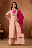 Elegant Handwork Anarkali Kurti with Plazo & Dupatta – Festive Wear Collection