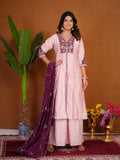 Stylish Anarkali Kurti Set with Plazo & Dupatta