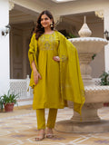 Elegant Straight Kurti Pant Dupatta Set