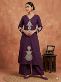 SUMMER SPECIAL A LINE REYON PAIR WITH EMBROIDERY WORK WITH PLAZO