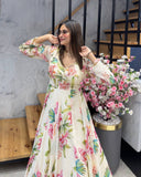 SPACIAL FANCY DESIGN BEAUTIFUL DIGITAL PRINT GOWN-BOTTOM   WITH  DUPATTA