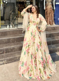 SPACIAL FANCY DESIGN BEAUTIFUL DIGITAL PRINT GOWN-BOTTOM   WITH  DUPATTA