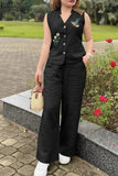Beautiful Aari work on Bird & Flower Cord Set