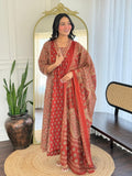 Printed Cotton Anarkali Kurta Set