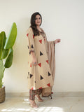 Women’s Ethnic Cotton Suit Set with Ajrakh Pant & Cotton Dupatta