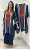 Designer Party Wear Cotton Cord Set with Printed Pants