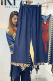 Designer Party Wear Cotton Cord Set with Printed Pants