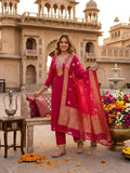 Premium Roman Silk Ethnic Wear Suit Set