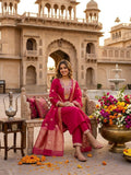 Premium Roman Silk Ethnic Wear Suit Set