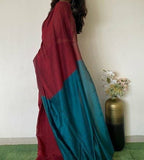 Pure Khadi Cotton Handloom Saree with Contrast Blouse Piece