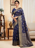 Soft Lichi Silk Banarasi Saree with Rich Pallu & Jacquard Weaving