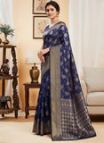 Soft Lichi Silk Banarasi Saree with Rich Pallu & Jacquard Weaving