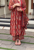 Premium A-Line Kurta Palazzo Set with Traditional Dupatta