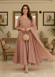 Premium Anarkali Kurta Pant Dupatta Set with Zari Weaving