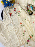 Jaipuri Cotton Kurta Pant Dupatta Set for Women