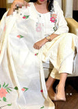 Jaipuri Cotton Kurta Pant Dupatta Set for Women